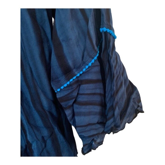 Poupette St Barth Blue Long Sleeve Mini Dress Size Large - Picture 5 of 8